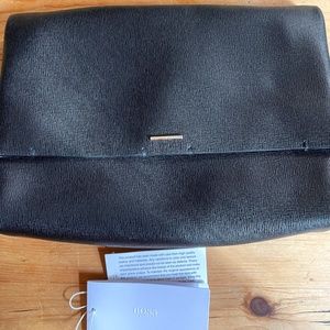 HUGO BOSS clutch - black leather